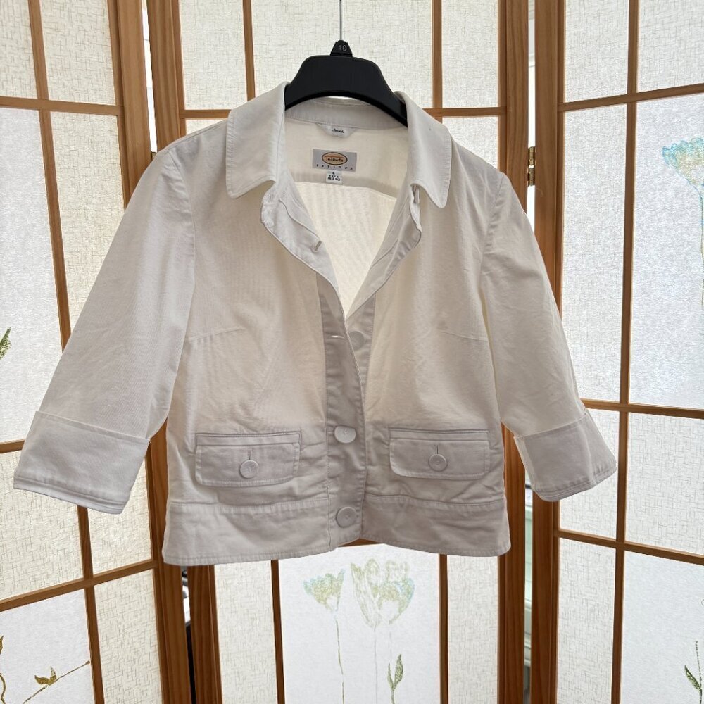 Talbots Petites Light Denim Jacket sz 6 - Picture 4 of 5